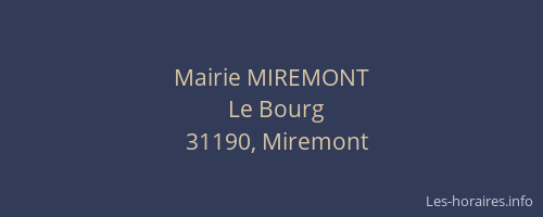 Mairie MIREMONT