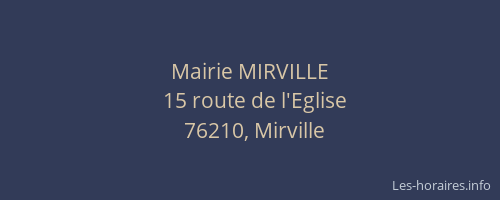 Mairie MIRVILLE