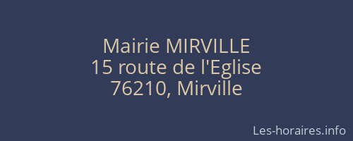 Mairie MIRVILLE