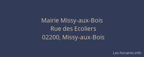 Mairie Missy-aux-Bois