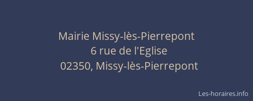 Mairie Missy-lès-Pierrepont