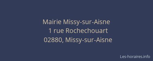 Mairie Missy-sur-Aisne