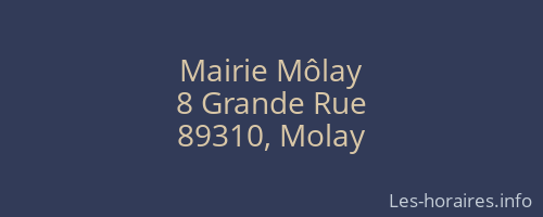 Mairie M&ocirc;lay