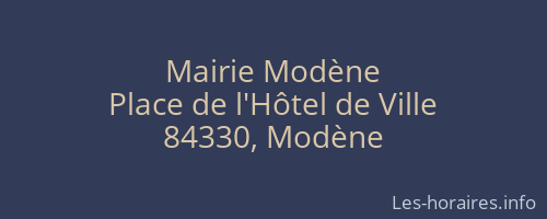 Mairie Modène