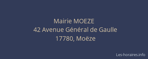 Mairie MOEZE