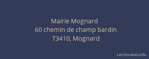 Mairie Mognard