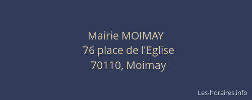 Mairie MOIMAY