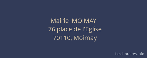 Mairie  MOIMAY