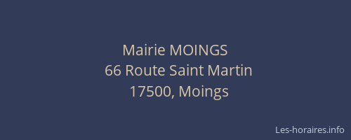 Mairie MOINGS