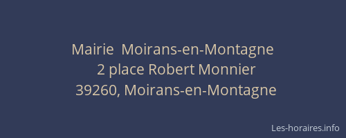 Mairie  Moirans-en-Montagne