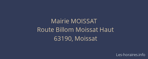 Mairie MOISSAT