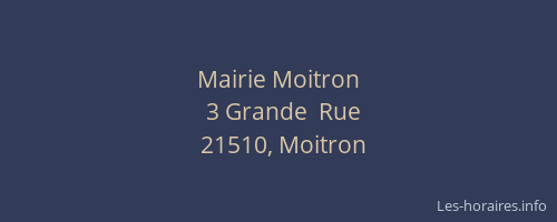 Mairie Moitron