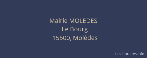 Mairie MOLEDES