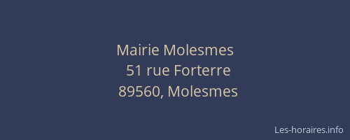 Mairie Molesmes