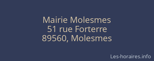 Mairie Molesmes