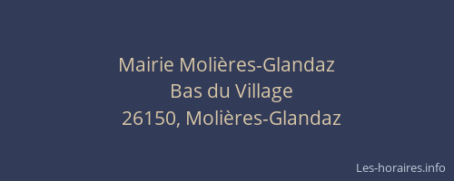 Mairie Molières-Glandaz