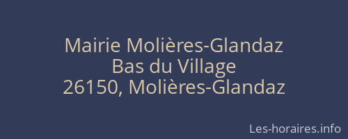 Mairie Molières-Glandaz