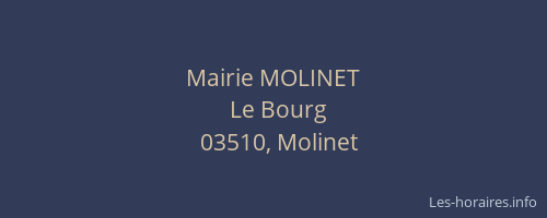 Mairie MOLINET