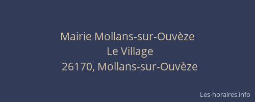 Mairie Mollans-sur-Ouv&egrave;ze