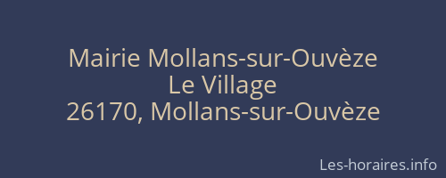 Mairie Mollans-sur-Ouvèze