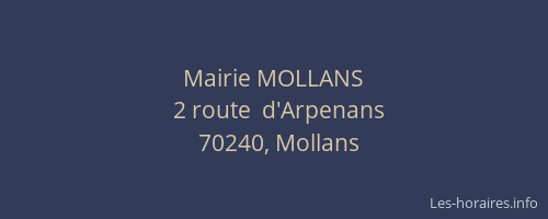 Mairie MOLLANS