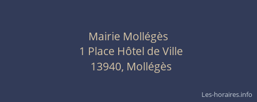 Mairie Mollégès