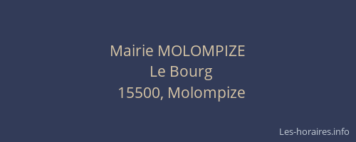 Mairie MOLOMPIZE