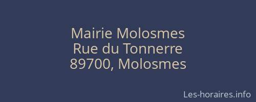 Mairie Molosmes