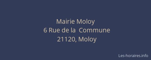 Mairie Moloy