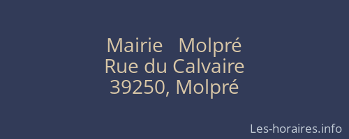 Mairie   Molpré