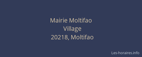 Mairie Moltifao