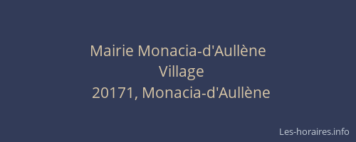 Mairie Monacia-d'Aullène