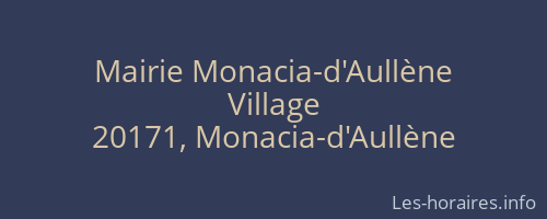 Mairie Monacia-d'Aull&egrave;ne