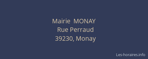 Mairie  MONAY