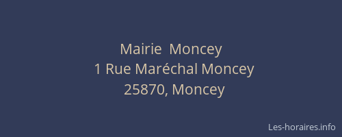 Mairie  Moncey