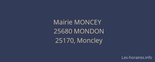 Mairie MONCEY