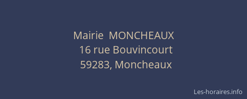 Mairie  MONCHEAUX