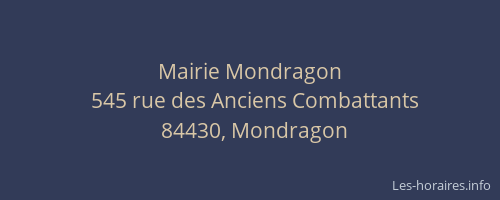 Mairie Mondragon