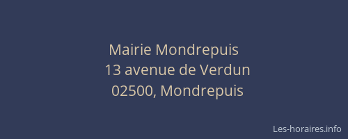 Mairie Mondrepuis