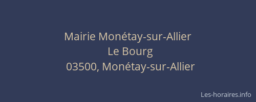 Mairie Monétay-sur-Allier