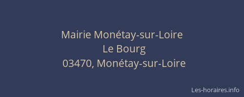 Mairie Monétay-sur-Loire