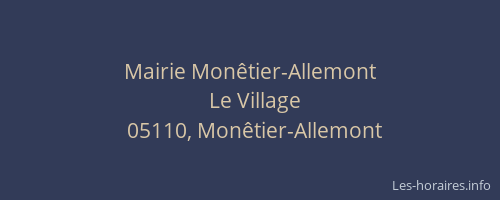 Mairie Monêtier-Allemont