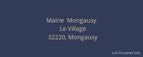 Mairie  Mongausy