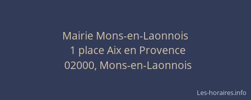 Mairie Mons-en-Laonnois