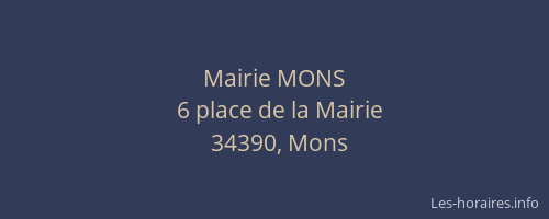 Mairie MONS