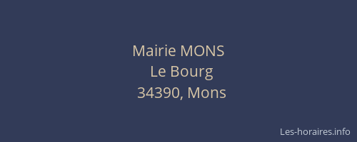 Mairie MONS