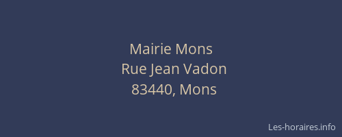 Mairie Mons