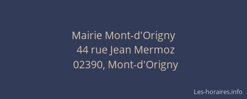 Mairie Mont-d'Origny