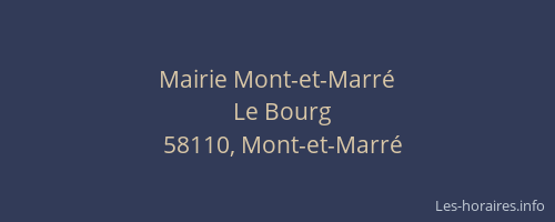 Mairie Mont-et-Marr&eacute;