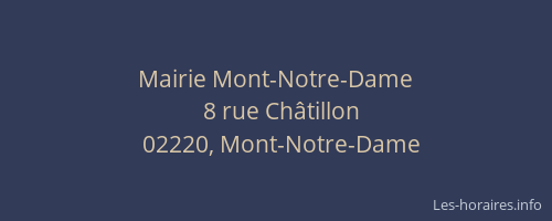 Mairie Mont-Notre-Dame